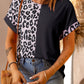 *APP EXCLUSIVE* Leopard Two-Tone Round Neck Tee