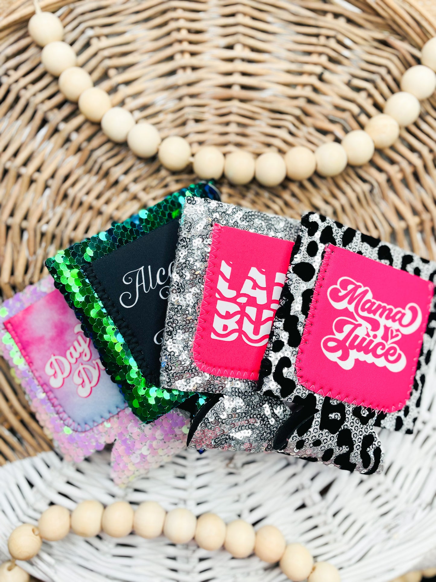 Regular Can Sequin Koozies - 2 prints available