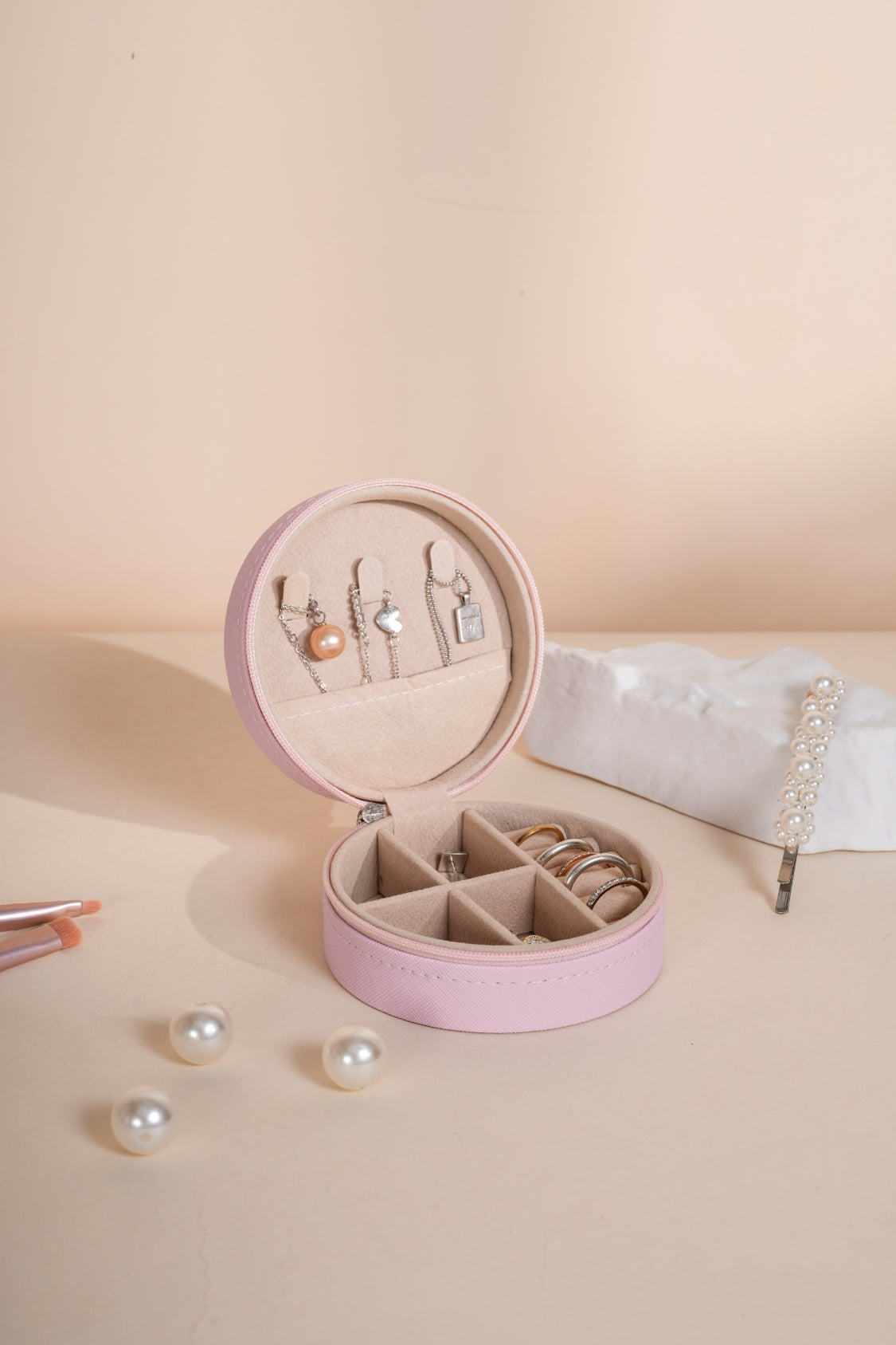 Faux Leather Jewelry Box