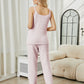 Fuzzy Vneck Cami and Pants Lounge Set