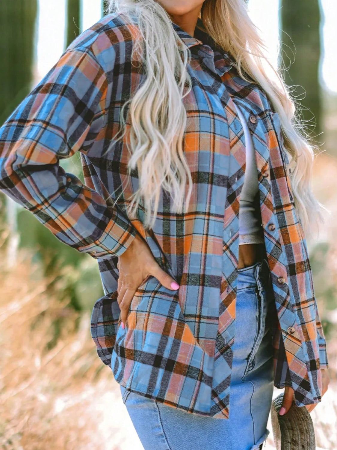 Plaid Flannel Long Sleeve Shirt