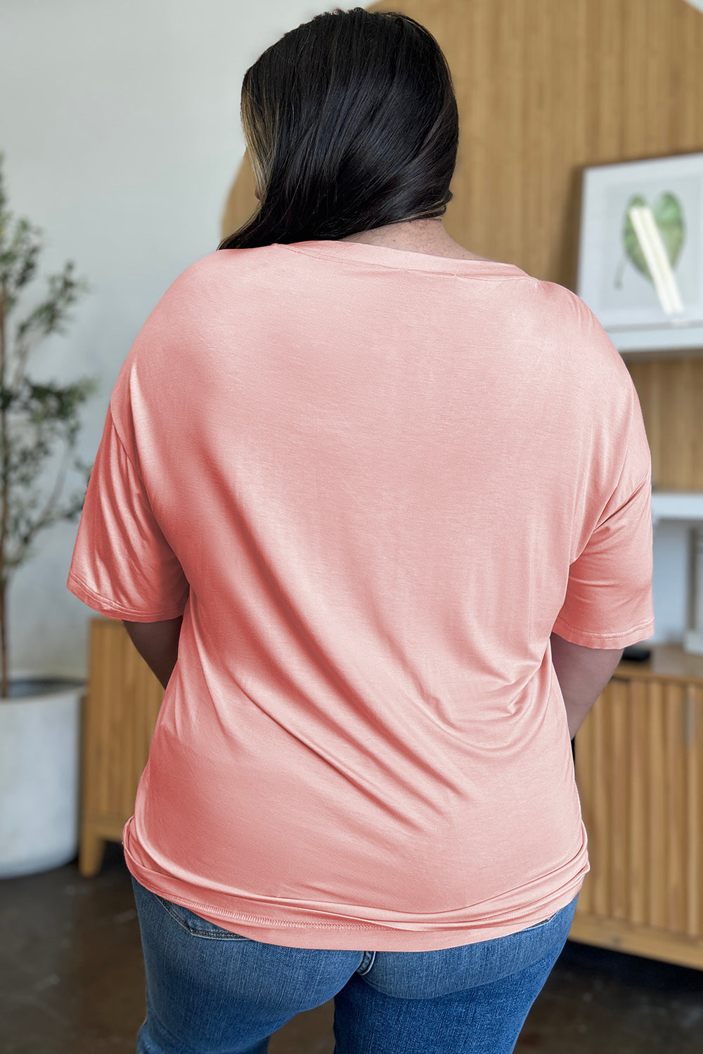 Bamboo Vneck Drop Shoulder Tshirt