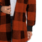 Plaid Hooded Sherpa Teddy Jacket