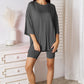 *APP EXCLUSIVE*x Soft Rayon Three-Quarter Sleeve Top and Shorts Set