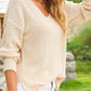 Vneck Dropped Shoulder Sweater