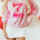 Valentines Day HUG AND KISSES Round Neck Sweatshirt