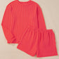 Textured Lounge Top and Shorts Set