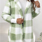 Plaid Hooded Sherpa Teddy Jacket