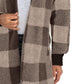 Plaid Hooded Sherpa Teddy Jacket