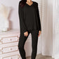 Oversized Vneck Soft Rayon Long Sleeve Top and Leggings Set
