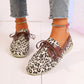 Lace Up Leopard Slip-On Hey Girls Shoes
