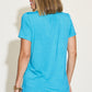 Basic Solid Vneck High-Low Tee