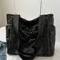 Puffer Tote Bag with Side Pockets