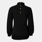 Turtleneck Button Long Sleeve Blouse