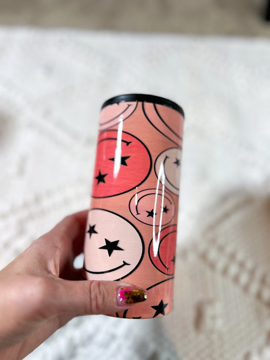 Smiley Slim Can Cooler