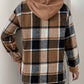 Plaid Long Sleeve Hoodie Flannel
