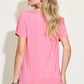 Basic Solid Vneck High-Low Tee