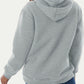 Drawstring Long Sleeve Hoodie with Fleece Lining