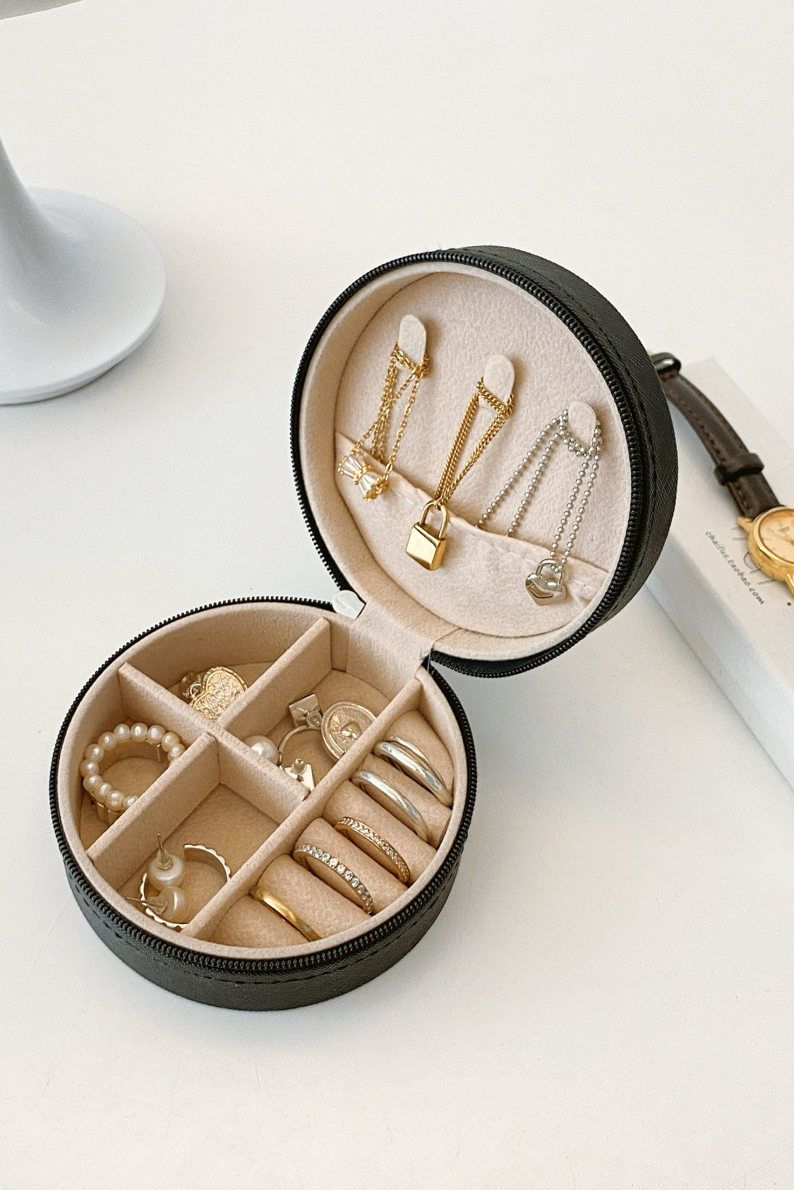 Faux Leather Jewelry Box