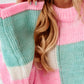 Colorblock Round Neck Drop Shoulder Sweater