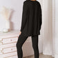 Oversized Vneck Soft Rayon Long Sleeve Top and Leggings Set
