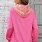 Drawstring Colorblock Long Sleeve Hoodie