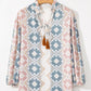 Tassel Tie Neck Balloon Sleeve Blouse