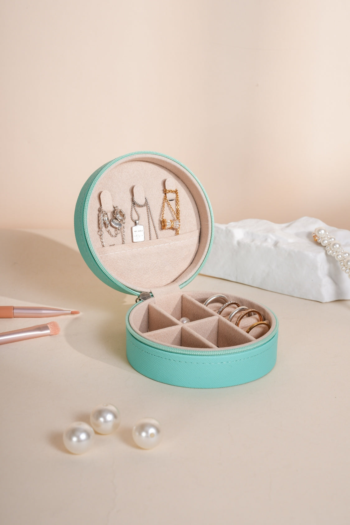 Faux Leather Jewelry Box