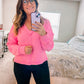 Vneck Raw Hem Cozy Sweater