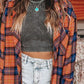 Plaid Flannel Long Sleeve Shirt