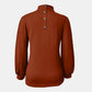 Turtleneck Button Long Sleeve Blouse