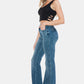 Judy Blue Tummy Control Raw Hem Flare Jeans