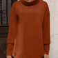 Turtleneck Button Long Sleeve Blouse
