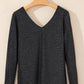 Bowknot Vneck Long Sleeve Blouse