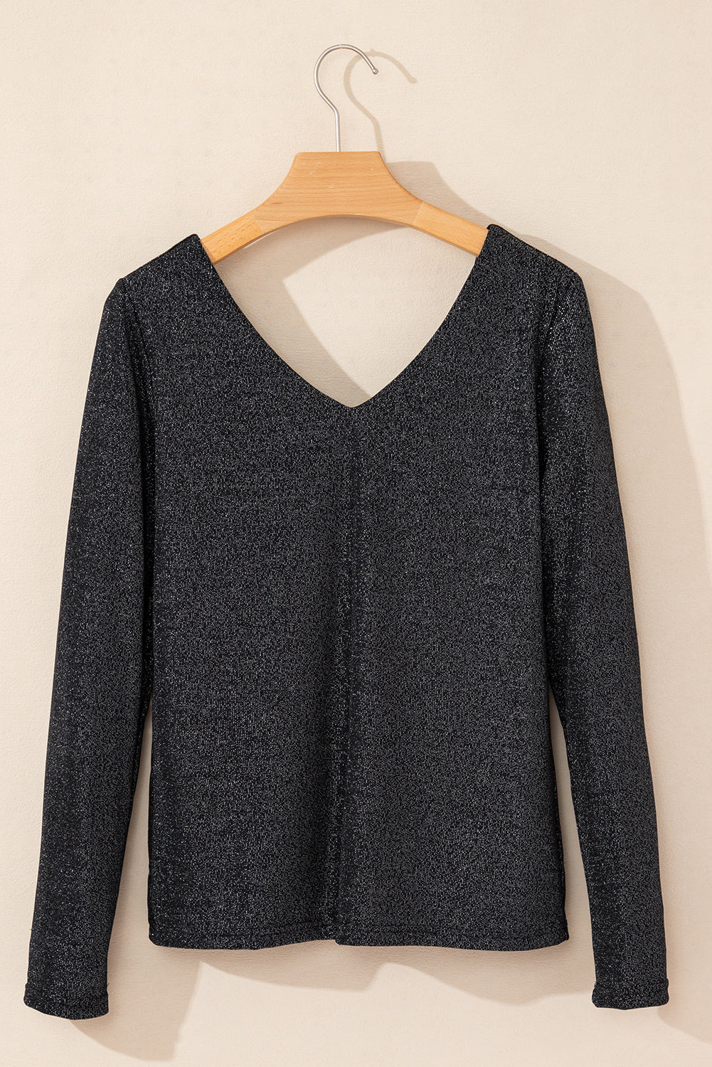Bowknot Vneck Long Sleeve Blouse