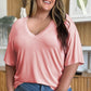 Bamboo Vneck Drop Shoulder Tshirt