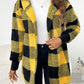 Plaid Hooded Sherpa Teddy Jacket