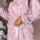 Plush Leopard Top and Shorts Lounge Set