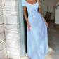 Devine Sweetheart Neck Short Sleeve Maxi Dress