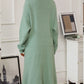 V-Neck Cami Dress and Cardigan Sweater Set