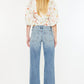 Kancan Frayed Hem Straight Jeans