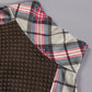 Plaid Half Zip Long Sleeve Sweatshirt