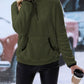 Half Zip Long Sleeve Fleece Lined Sweatshirt