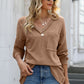Exposed Seam Vneck Long Sleeve T-Shirt