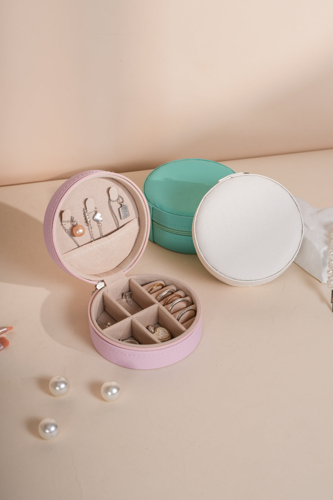 Faux Leather Jewelry Box