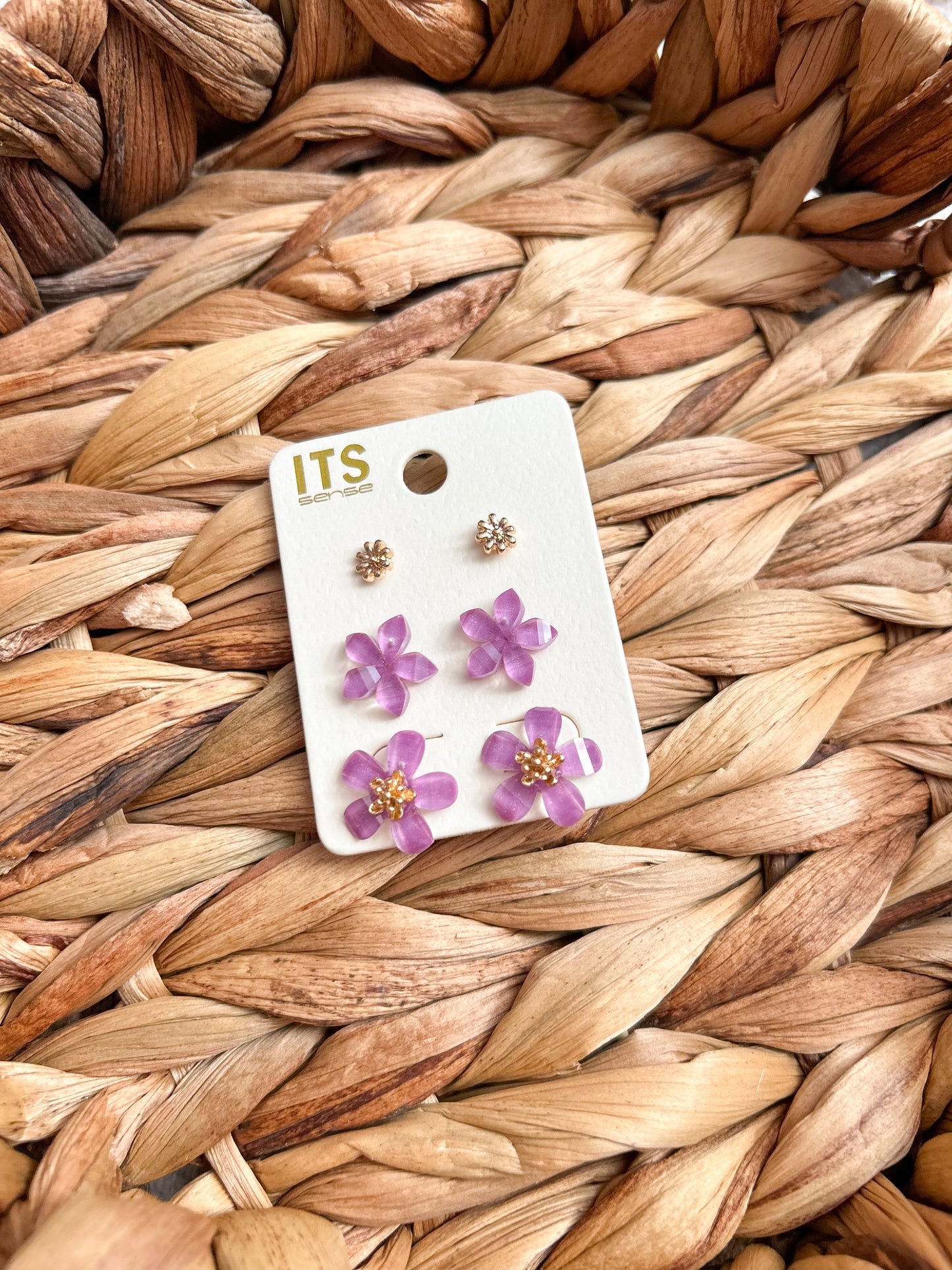 Trio Floral Stud Earrings