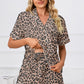 Leopard Short Sleeve Top and Shorts Lounge Set
