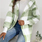 Plaid Hooded Sherpa Teddy Jacket