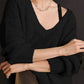 Vneck Dropped Shoulder Sweater