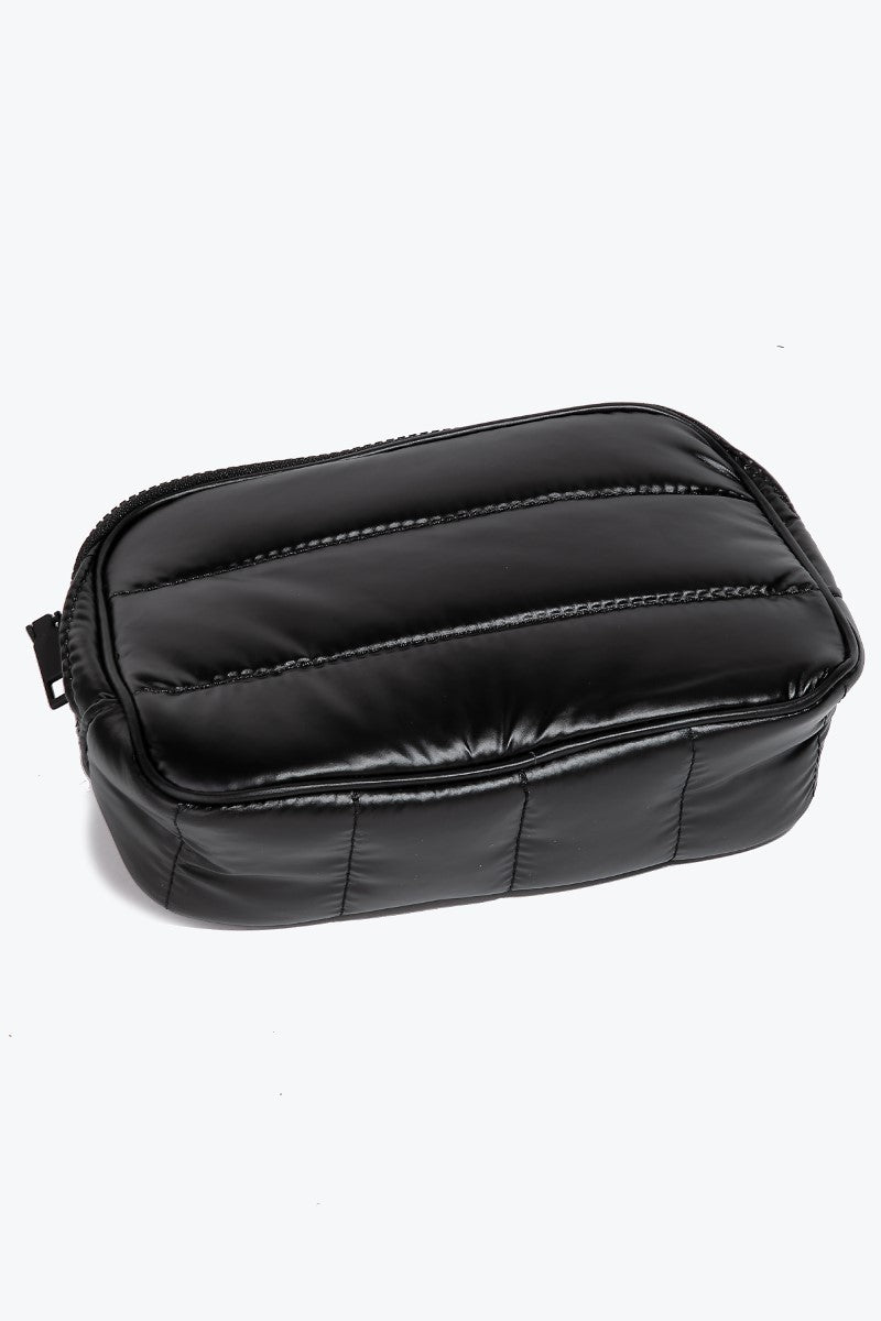 Quilted Nylon Puffer Crossbody Fanny Pack
